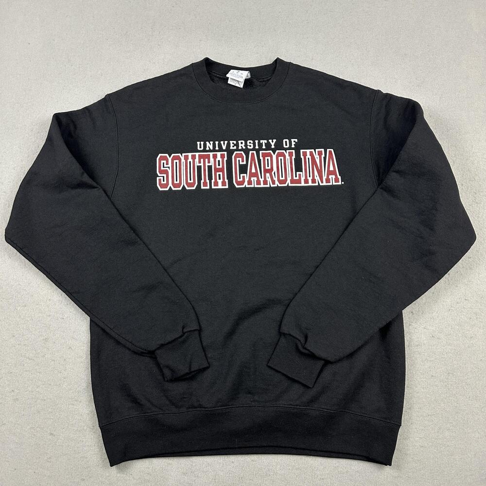 University Of South Carolina Sweatshirt Men Medium Black Champion Crewneck M